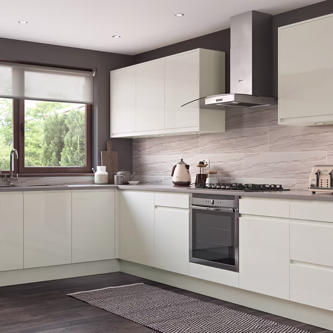 strada high gloss cream kitchen 